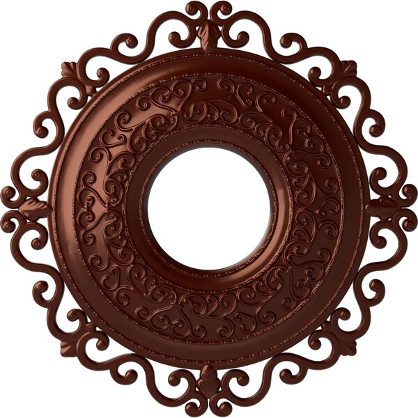 Ekena Millwork Orrington Ceiling Medallion (Fits Canopies up to 6 1/4"), 22"OD x 6 1/4"ID x 1 3/4"P, Antique Copper CM22ORACS - main